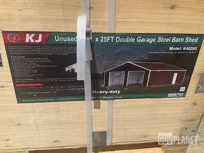 KJ K4525G Double Garage Steel Barn Shed - Unused