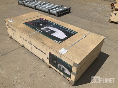 KJ K2223 Double Garage Metal Shed - Unused