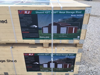 KJ K4230G Metal Storage Shed - Unused