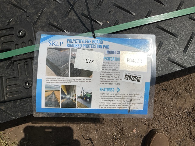 (12) SKLP SK-LJB12 Polyethylene Board Roadbed Protection Pads - Unused