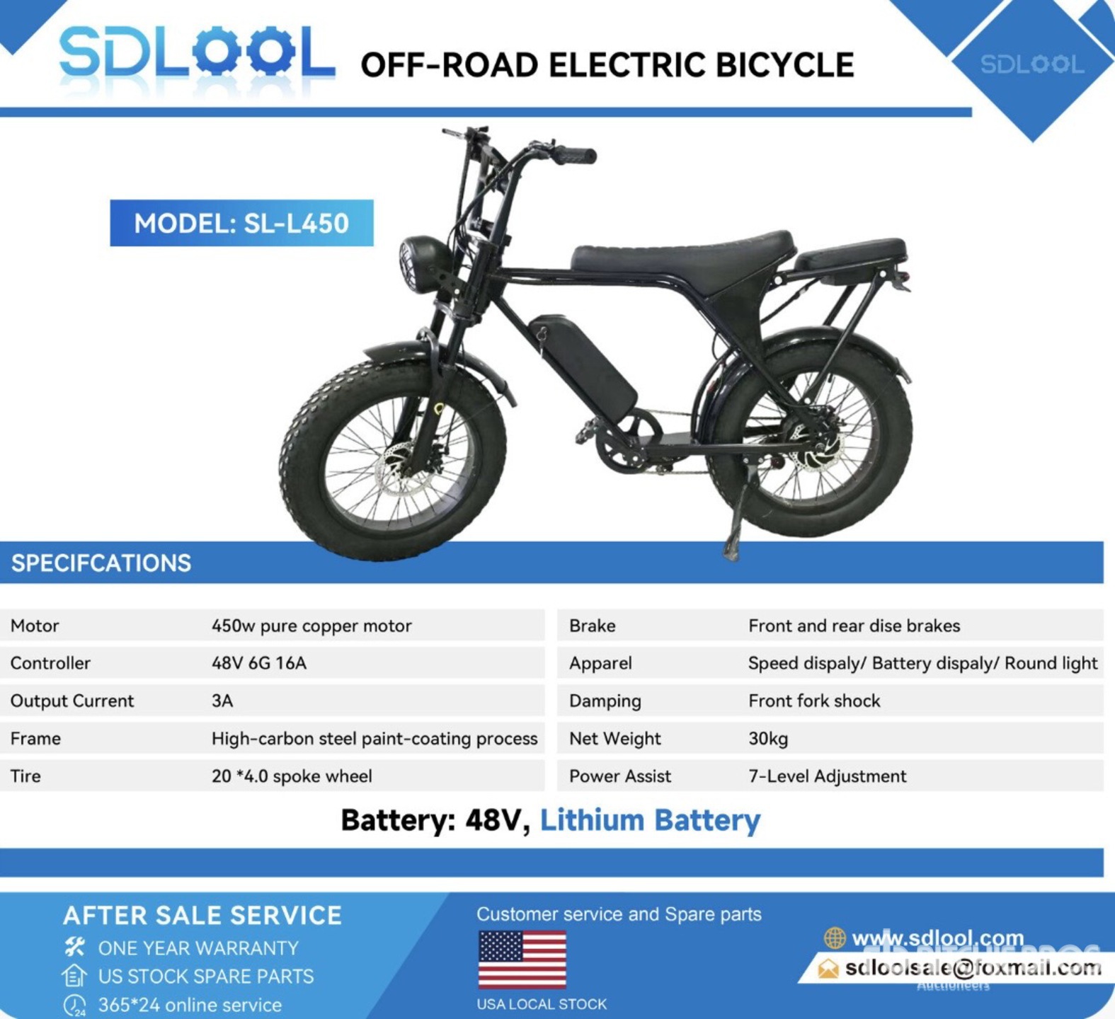 2026 SKLP SK-E48 E-bikes Scooter (Unused)