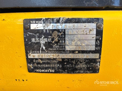 2011 Komatsu PC70-8 Excavatrice sur chenilles
