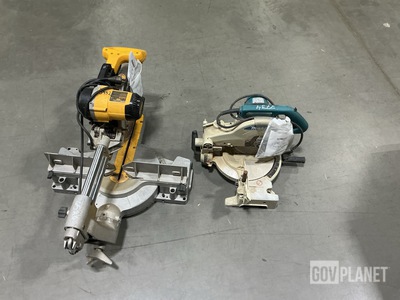 (1) Makita LS1040 Compound Miter Saw & (1) DeWalt DW708 Miter Saw