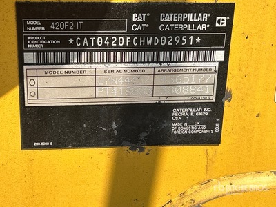 2018 Cat 420F2 IT 4x4 Retroexcavadora