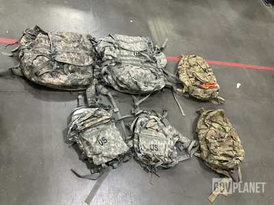 (10) Large Field Pack Sets, (14) Assault Packs & Assorted Items