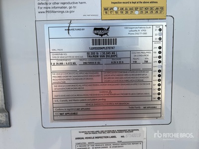 2023 Wabash DVLSHPC 53 ft x 102 in T/A Van Trailer