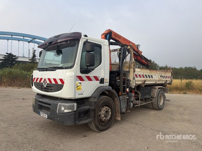 2007 Palfinger PK10000 on 2007 Renault Prenium 280 DXI 4x2 Camion Benne ダンプトラック（クレーン付）