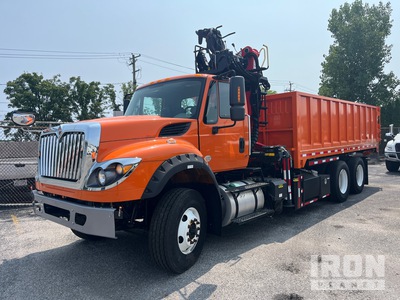 2019 Palfinger Q150Z Knuckle Boom on 2019 International WorkStar 7600 6x4 Dump body Autocarro con braccio sollevamento