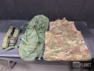 (34) Duffel Bags, (206) Individual Equipment Belts & Assorted Items