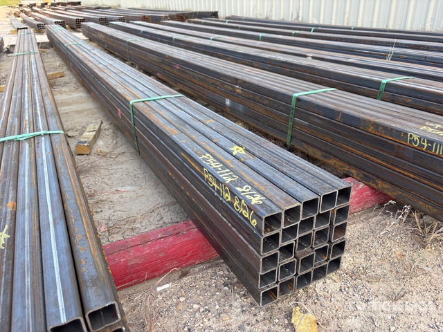 Quantity of (25) 2025 Kit Containers 1.5 in x 1.5 I'm x 19 ft Square Tubing (Unused)