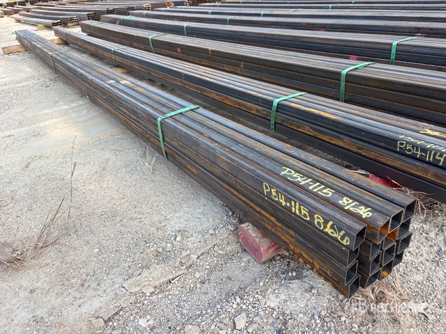 Quantity of (16) 2025 Kit Containers 1.5 in x 1.5 in x 18 ft Square Tubing (Unused)
