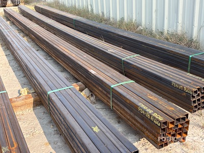 Quantity of (25) 2025 Kit Containers 1.5 in x 1.5 in x 24 ft Square Tubing (Unused)