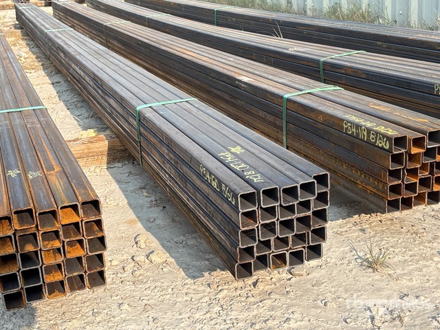 Quantity of (25) 2025 Kit Containers 1.5 in x 1.5 in x 24 ft Square Tubing (Unused)