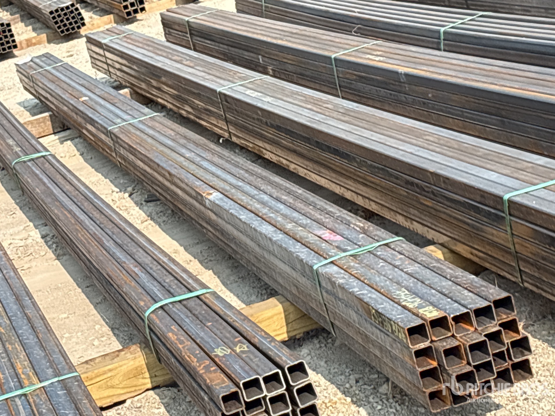 Quantity of (20) 2025 Kit Containers 1.5 in x 1.5 in x 24 ft Square Tubing (Unused)