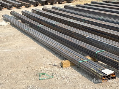 Quantity of (10) 2025 Kit Containers 1.5 in x 1.5 in x 24 ft Square Tubing (Unused)