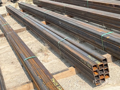 Quantity of (12) 2025 Kit Containers 2 in x 2 in x 23 ft Square Tubing (Unused)