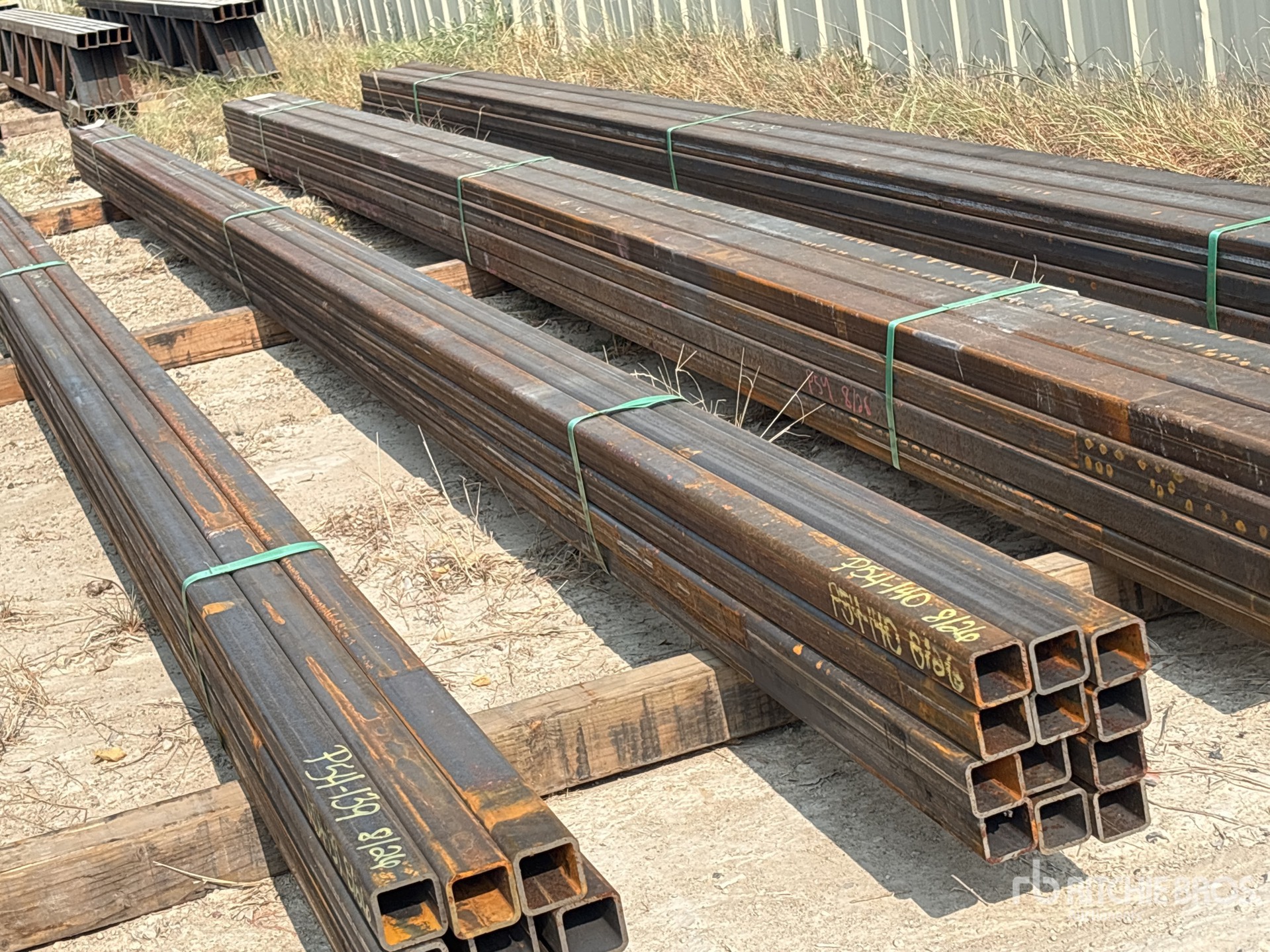 Quantity of (12) 2025 Kit Containers 2 in x 2 in x 24 ft Square Tubing (Unused)