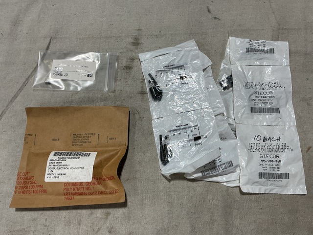 (8) Cap Assemblies, (8) Electrical Connector Covers & Assorted Items (8) Cap Assemblies, (8) Electrical Connector Covers & Assorted Items