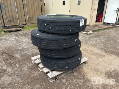 (4) Michelin 12R22.5 Tires w/Wheels