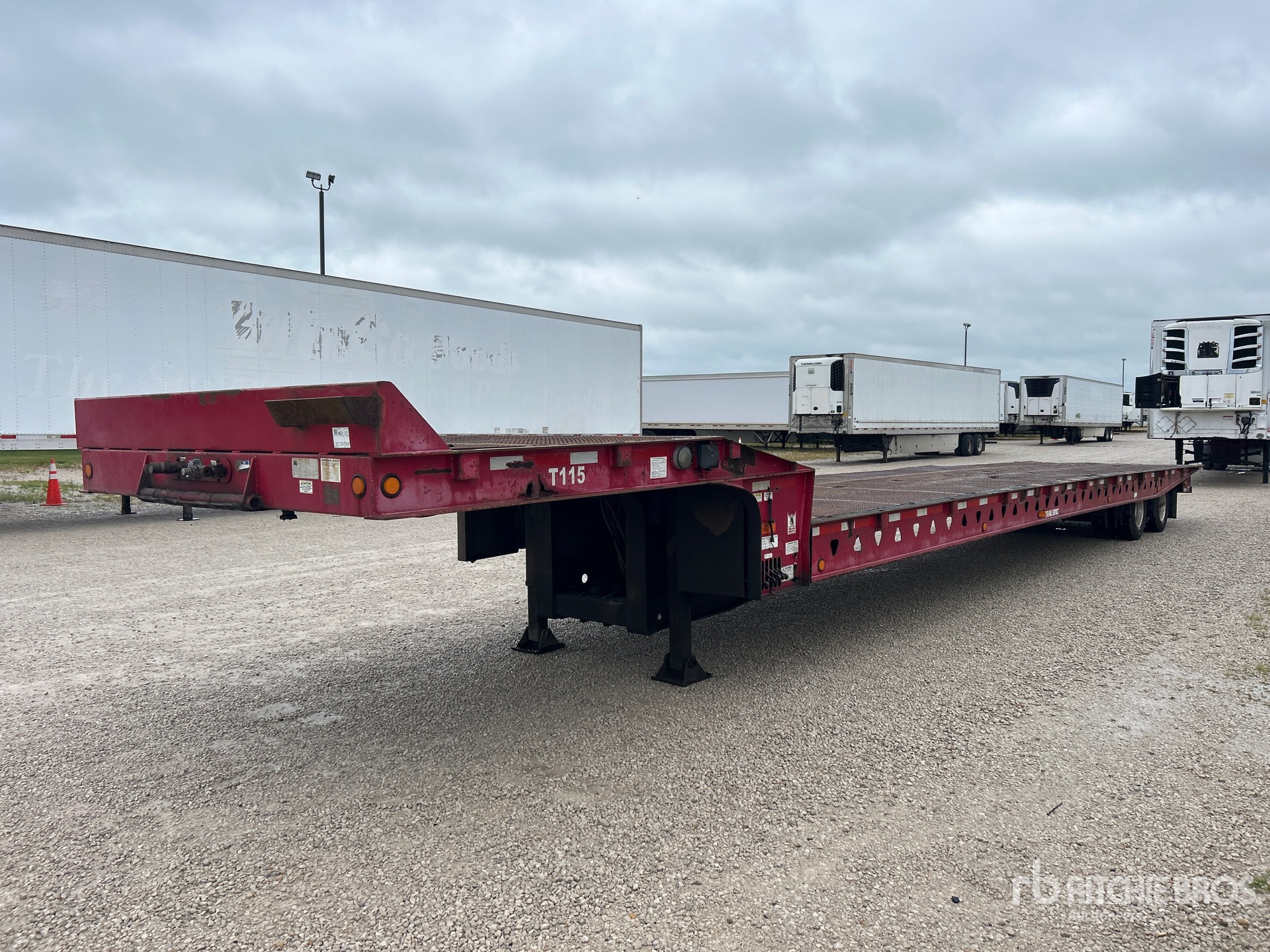 2007 Trail King TK80 50 ft T/A Gooseneck Hydraulic Tail Trailer