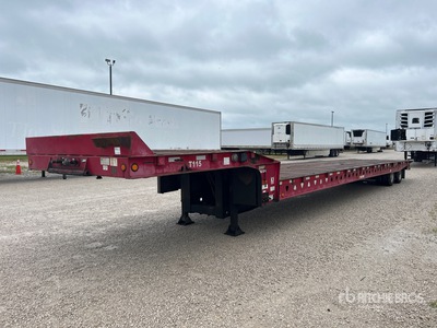 2007 Trail King TK80 50 ft T/A Gooseneck Remorque Pour Équipement Hydraulique