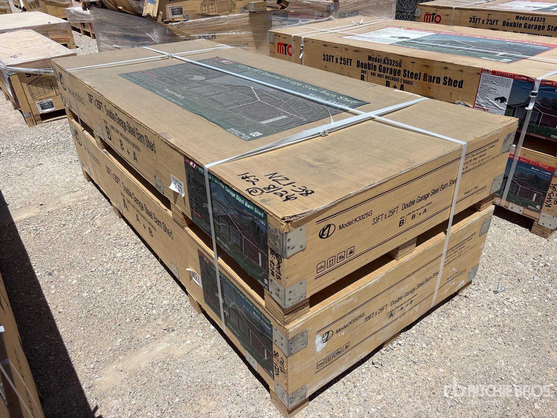 2026 KJ K3325G 25 ft x 33 ft Double Garage Storage Building (Unused)