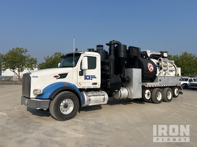 2015 Vactor HXX 12YD Hydro Excavator on 2016 Peterbilt 567 10x4 Vacuum Excavator Truck