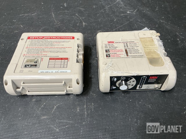 (2) AutoMedx SAVe Simplified Automated Ventilators