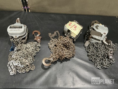 (3) Assorted Chain Hoists