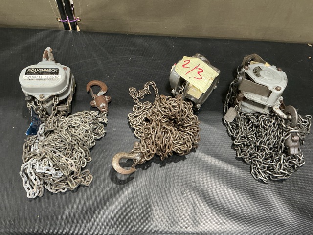 (3) Assorted Chain Hoists