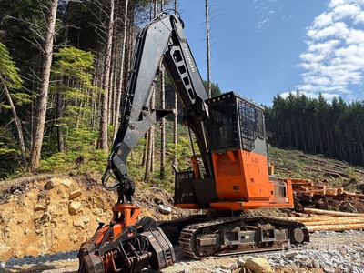 2012 Hitachi ZX370F-3 Heel Boom Log Loader