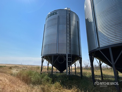 +/- 4900 bu 5 Ring Hopper Goebel Bin On Cranfield Hopper Bottom صومعة الحبوب