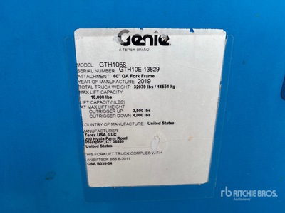 2019 Genie GTH-1056 Telehandler