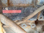 Engine with Emission Certification Label
