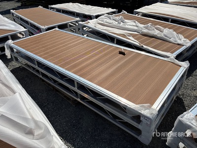 Quantity of (2) 2024 BYT BDF410 4 ft x 10 ft Aluminum Boat Dock Section Kit (Unused)