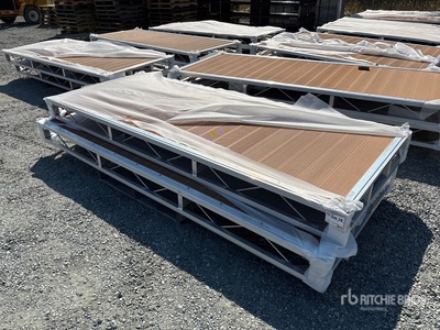 Quantity of (2) 2024 BYT BDF410 4 ft x 10 ft Aluminum Boat Dock Section Kit (Unused)
