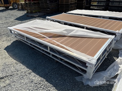 Quantity of (2) 2024 BYT BDF410 4 ft x 10 ft Aluminum Boat Dock Section Kit (Unused)