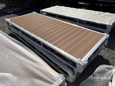 Quantity of (2) 2024 BYT BDF410 4 ft x 10 ft Aluminum Boat Dock Section Kit (Unused)