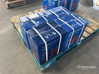 Quantity of (4) 2026 Powertek 20T lifter 20 Ton Air/Hydraulic Bottle Podnośnik (Unused)