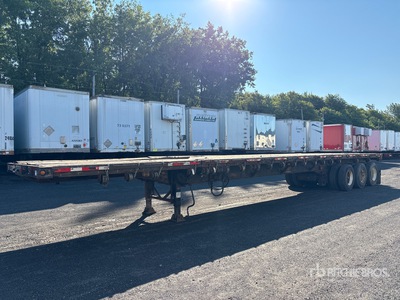2011 Manac Tri/A 40 ft - 80 ft Extendable Flatbed Trailer