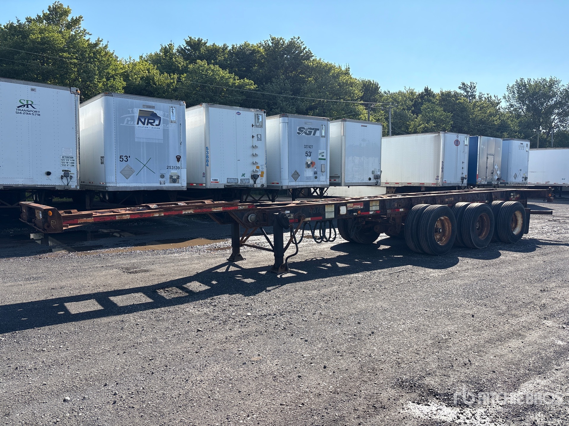 2008 Max Atlas 40 ft Tri/A Extendable Container Trailer