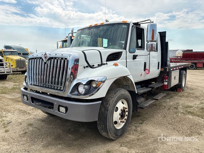 2014 International 7300 4x2 Crew Cab Flatbed Truck (Inoperable)