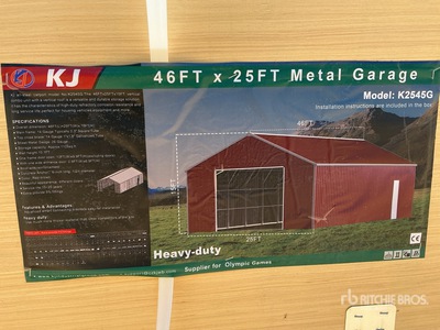 KJ K2545G Metal Garage - Unused