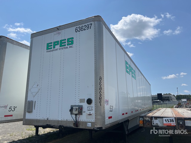 2016 Wabash DVCVHPC 53 ft x 96 in T/A Van Trailer