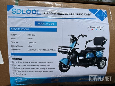 SDLOOL SL-D3 Three-Wheeled Electric Cart