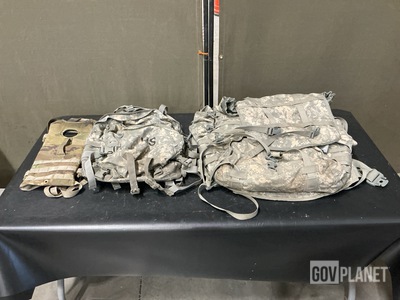 (210) Hydration Carriers, (10) Field Packs, (24) Belts & Assorted Items