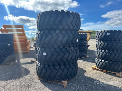 Quantity of (4) TaiHao 29.5x25 E3/L3 Heavy Duty Pneus (Unused)