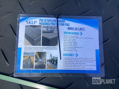 (12) SKLP SK-LJB12 Polyethylene Board Roadbed Protection Pads - Unused