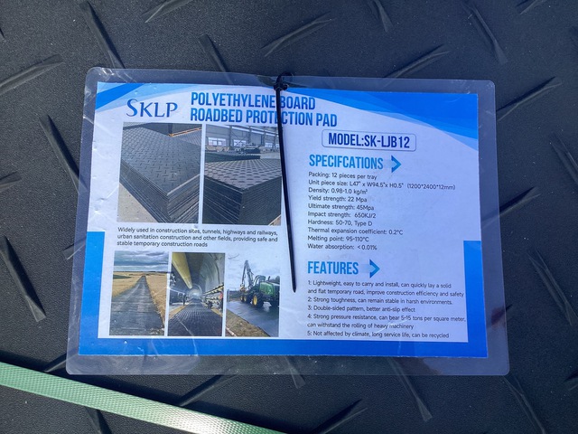 (12) SKLP SK-LJB12 Polyethylene Board Roadbed Protection Pads - Unused
