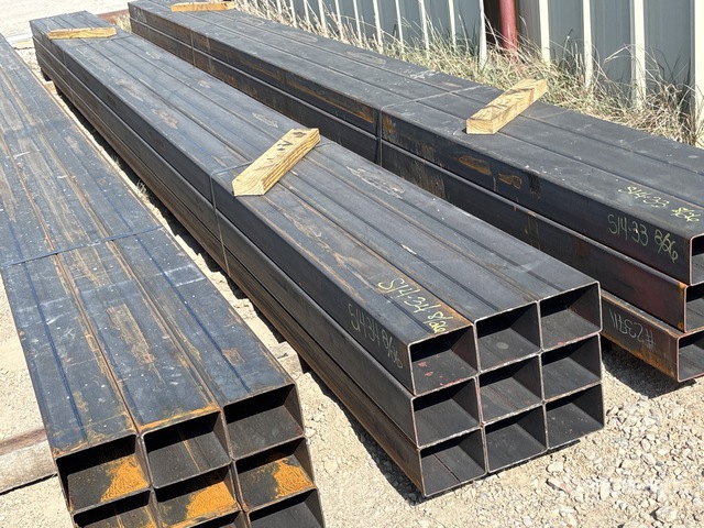 Quantity of (9) 5 in x 4 in x 20 ft 11 GA Rectangle Tubing (Unused)